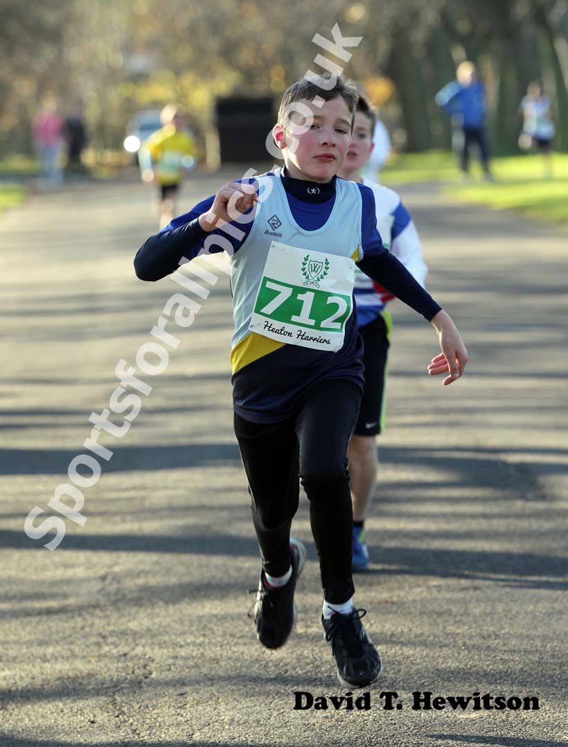 Luke Allen  wins the under-11s Heaton Memorial Road Race.
